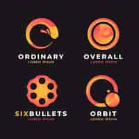 Free vector gradient o logo set