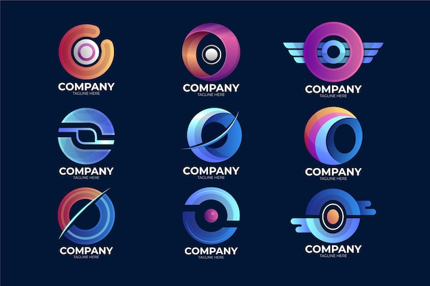 Gradient O Logo Set