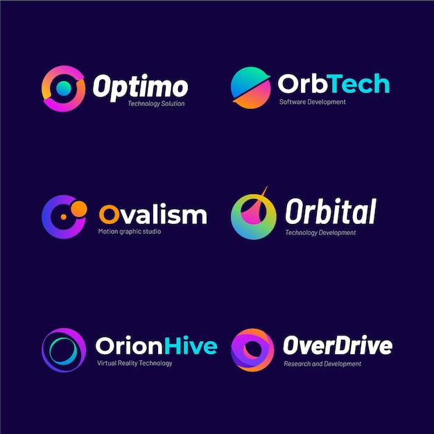 Gradient o logo template collection