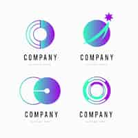 Free vector gradient o logo templates pack