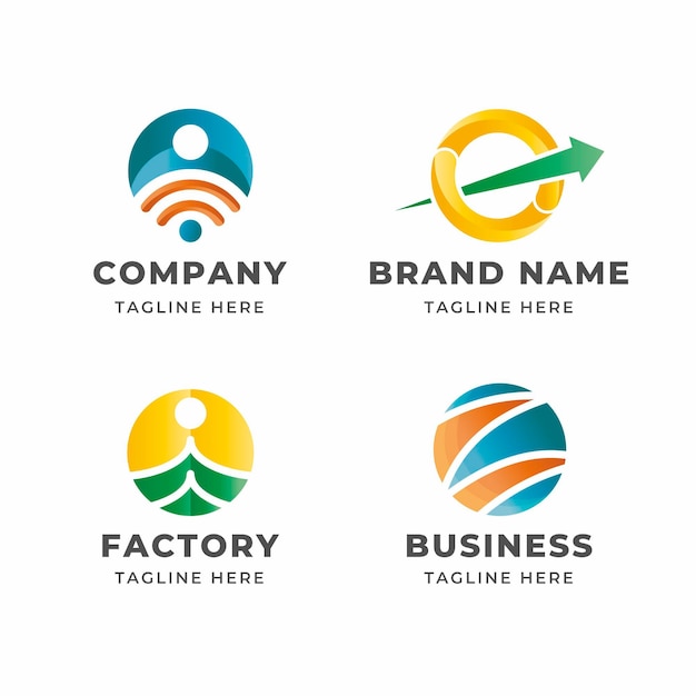 Gradient o logos template collection