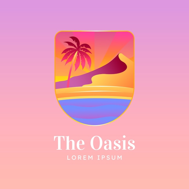 Free vector gradient oasis logo design