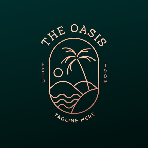 Gradient oasis logo design