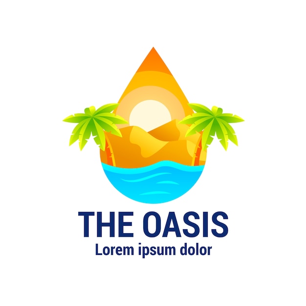 Gradient oasis logo template design