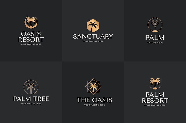Gradient oasis logo template design