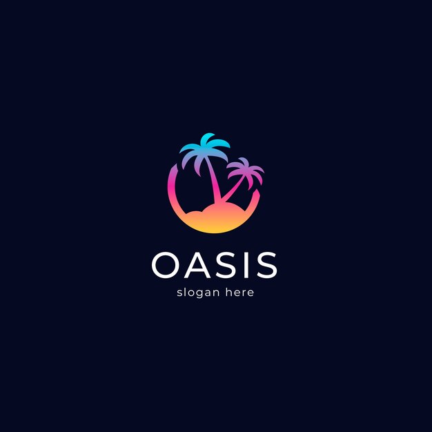 Gradient oasis logo template