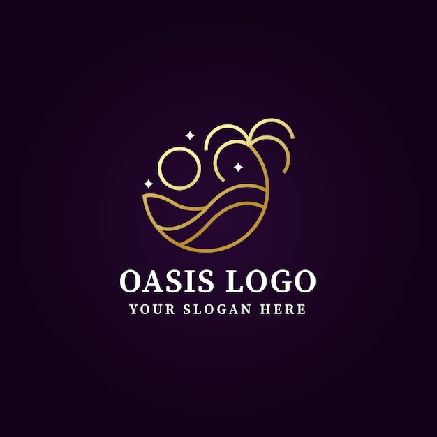 Modello di logo dell'oasi sfumata