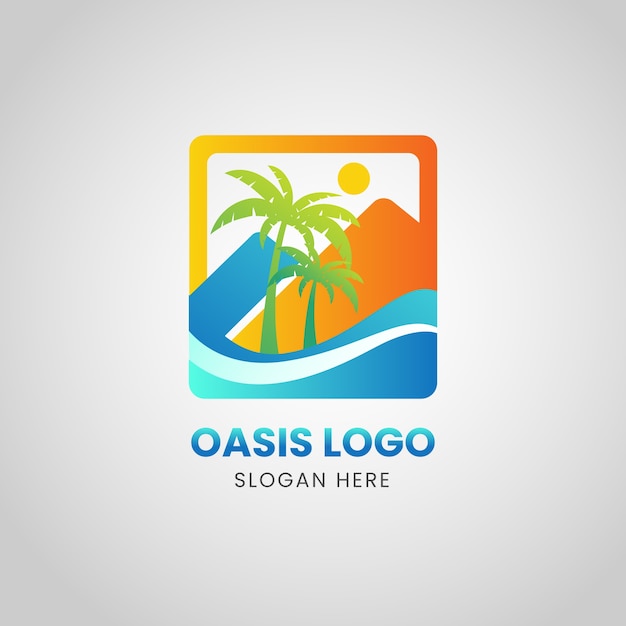 Gradient oasis logo template