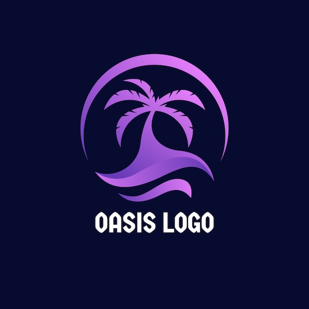 Modello di logo dell'oasi sfumata