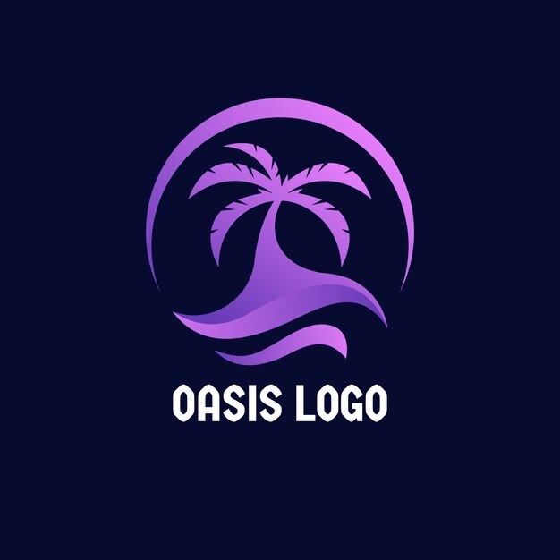 Gradient oasis logo template