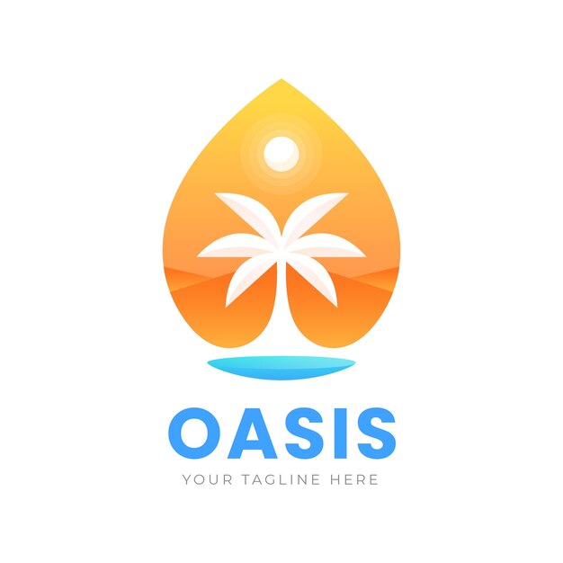 Gradient oasis logo template