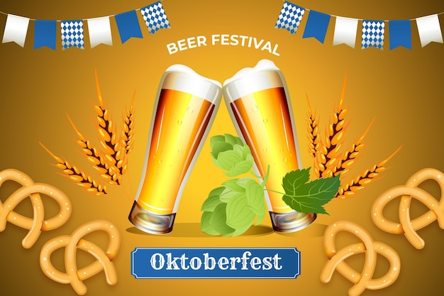 Vettore gratuito sfondo sfumato dell'oktoberfest