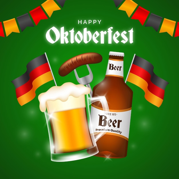 Illustrazione dell'oktoberfest sfumata