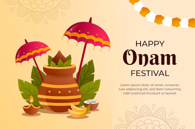 Gradient onam background