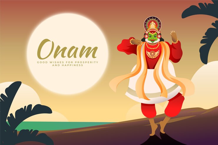 मुफ़्त वेक्टर ग्रेडिएंट ओणम बैकग्राउंड