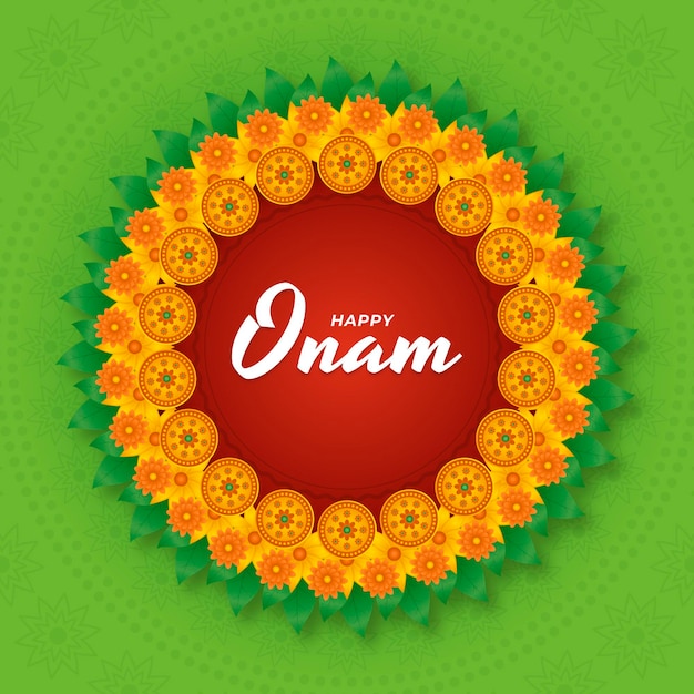 Free vector gradient onam illustration