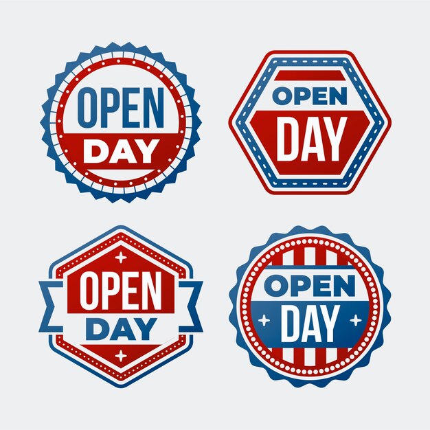 Gradient  open day badges