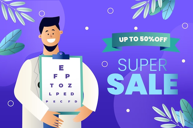 Gradient ophthalmologist banner template