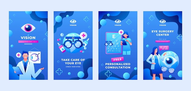 Gradient ophthalmologist instagram stories collection