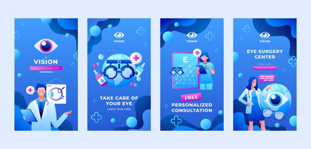 Gradient ophthalmologist instagram stories collection