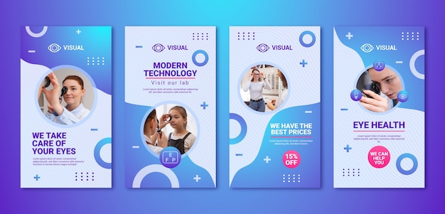 Gradient ophthalmologist instagram stories