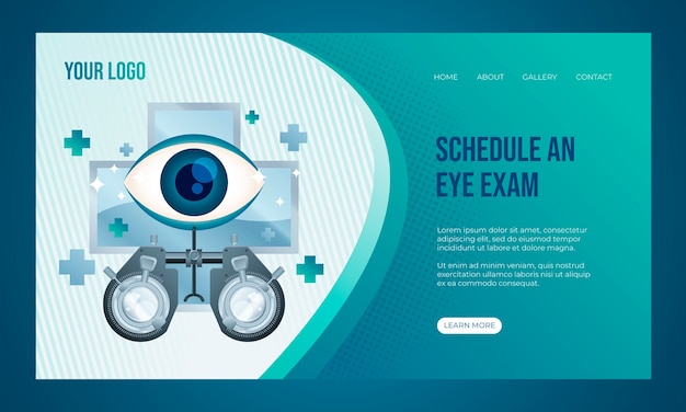 Pagina di destinazione dell'oftalmologo gradiente