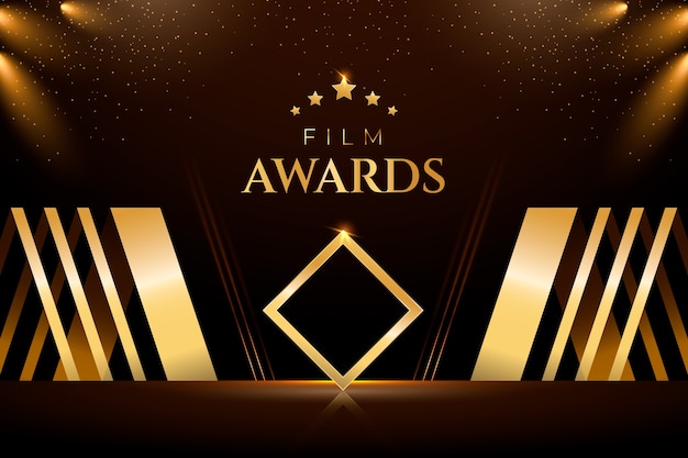 Free vector gradient oscars film awards background