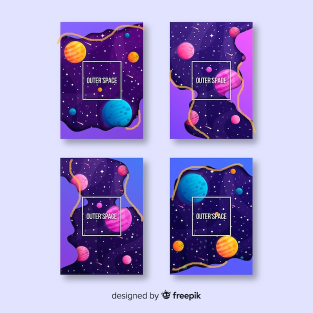 Gradient outer space backgrounds