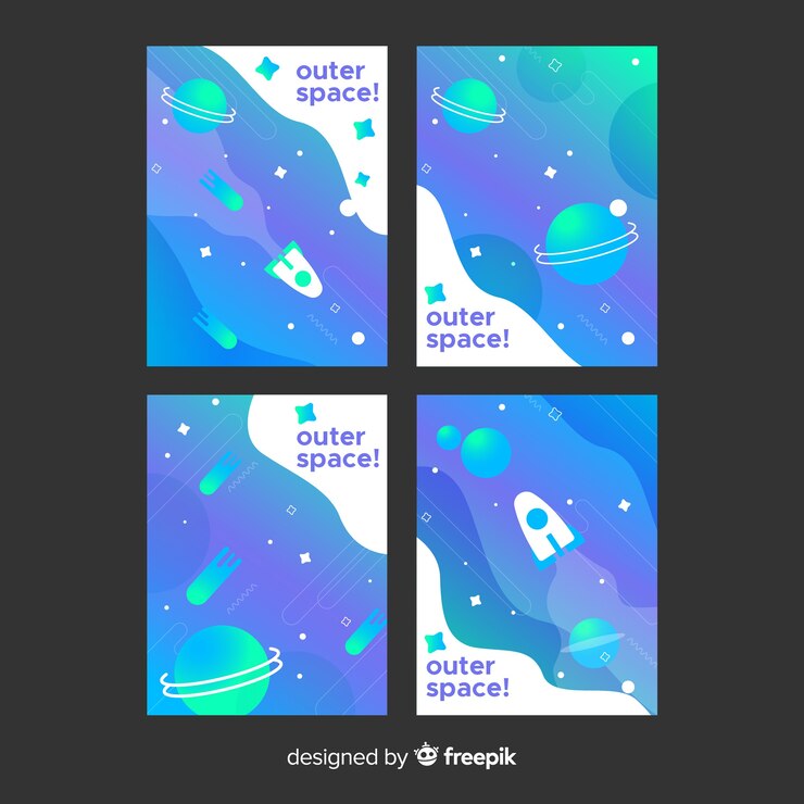 無料Vector グラデーション宇宙背景