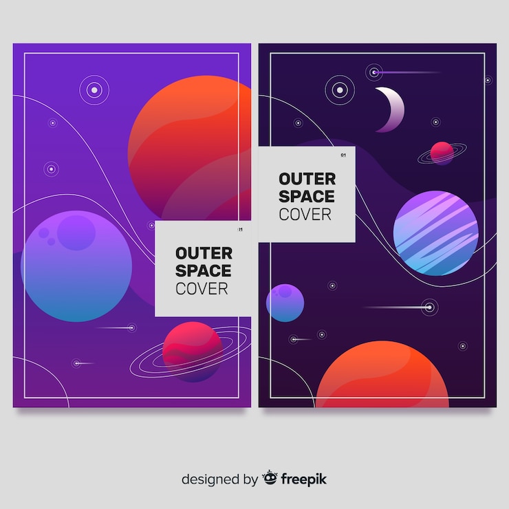 Free Vector gradient outer space backgrounds