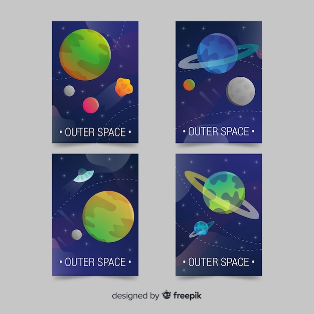 Gradient outer space backgrounds