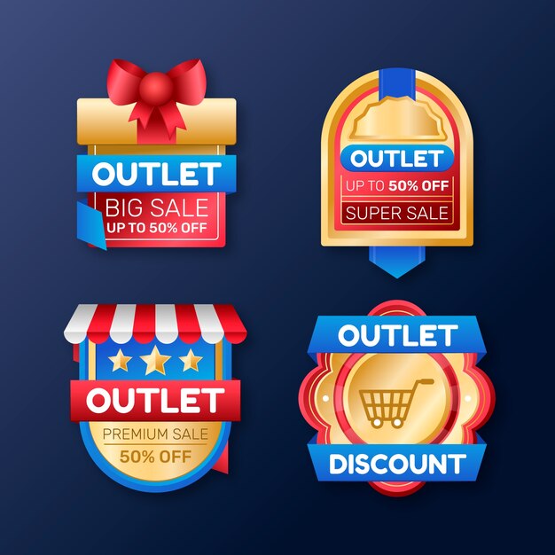 Gradient outlet  label collection