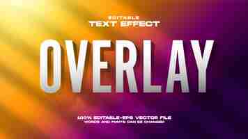 Free vector gradient overlay text effect