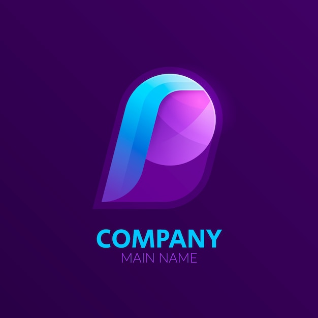 Gradient p letter logo