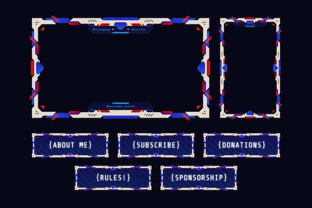 Gradient pack of twitch panels