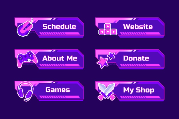 Gradient pack of twitch panels