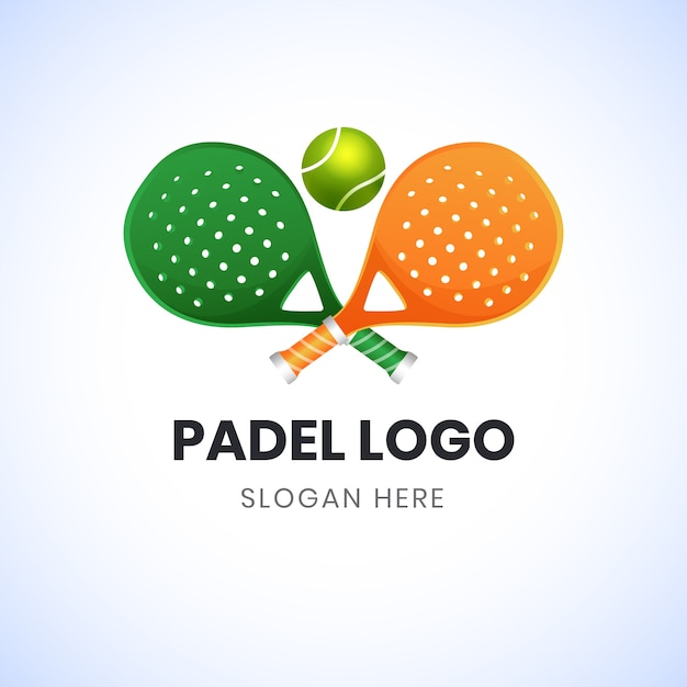 그라데이션 padel 로고 템플릿