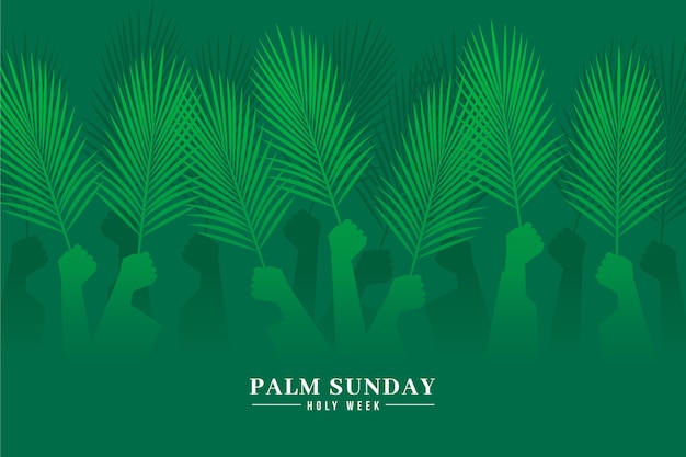 Free vector gradient palm sunday event