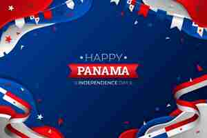 Free vector gradient panama independence day background