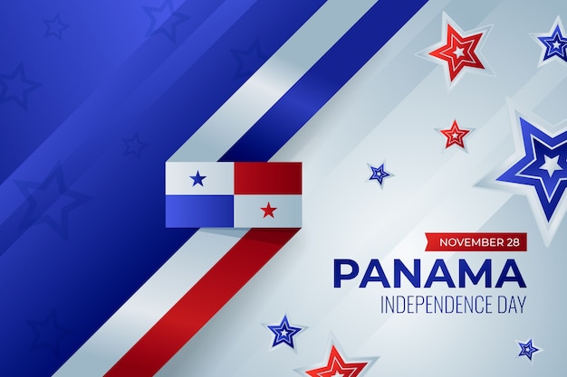 Gradient panama independence day background