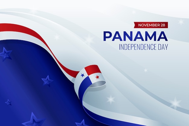 Free vector gradient panama independence day background