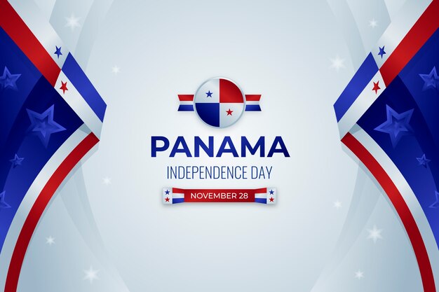 Gradient panama independence day background