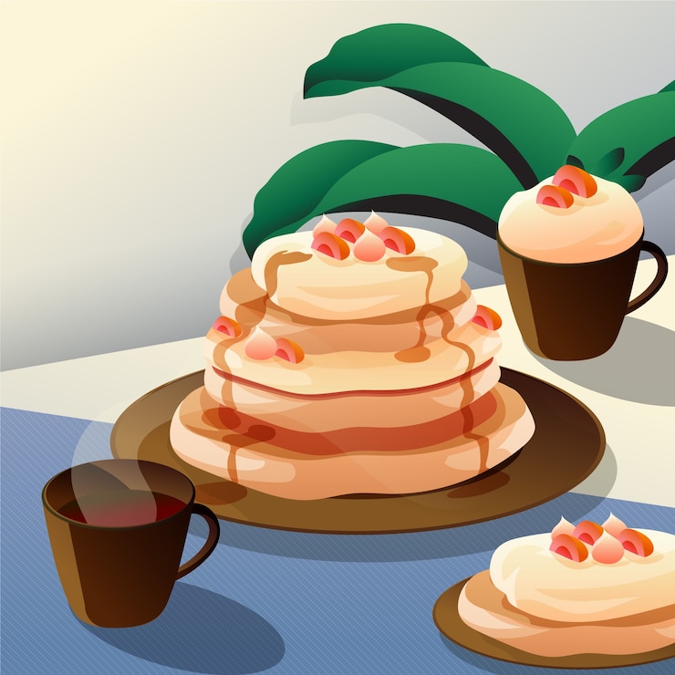 Free Vector gradient pancake day illustration