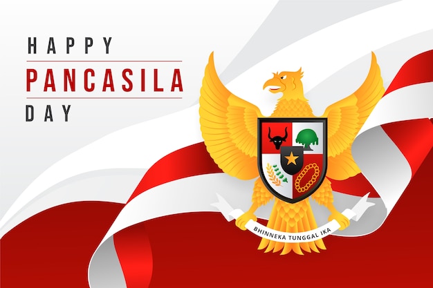 Gradient pancasila day background