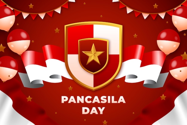 Gradient pancasila day background