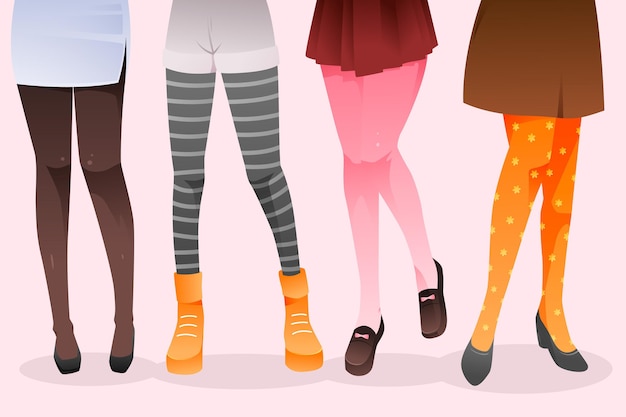 Free vector gradient pantyhose tights pack