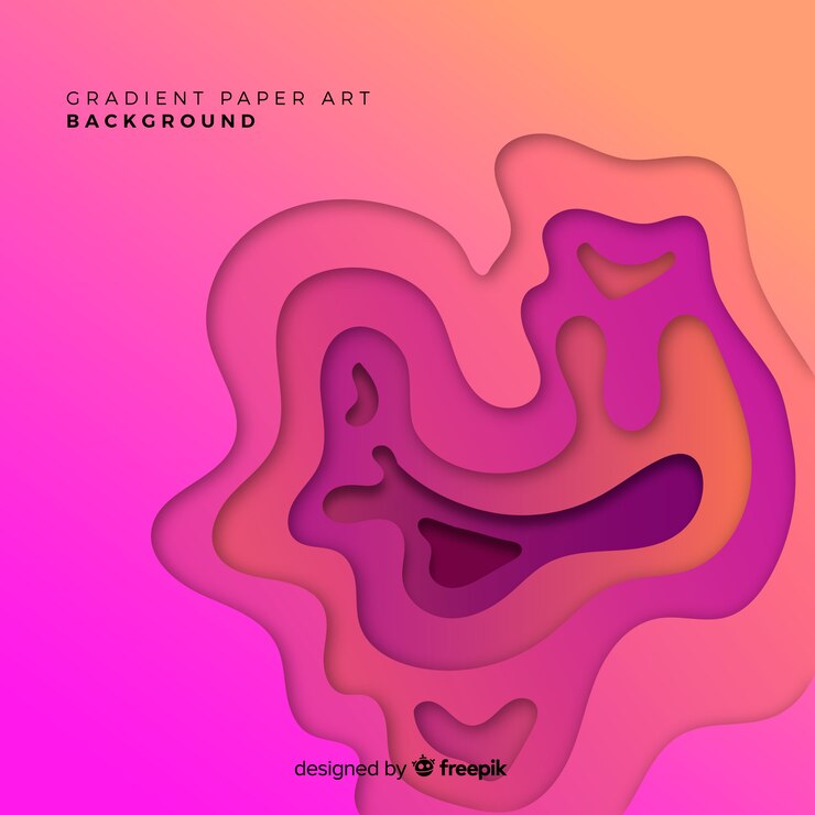 Free Vector gradient pape art background