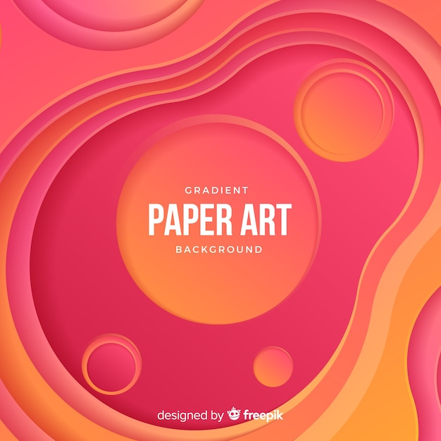 Free vector gradient paper art background