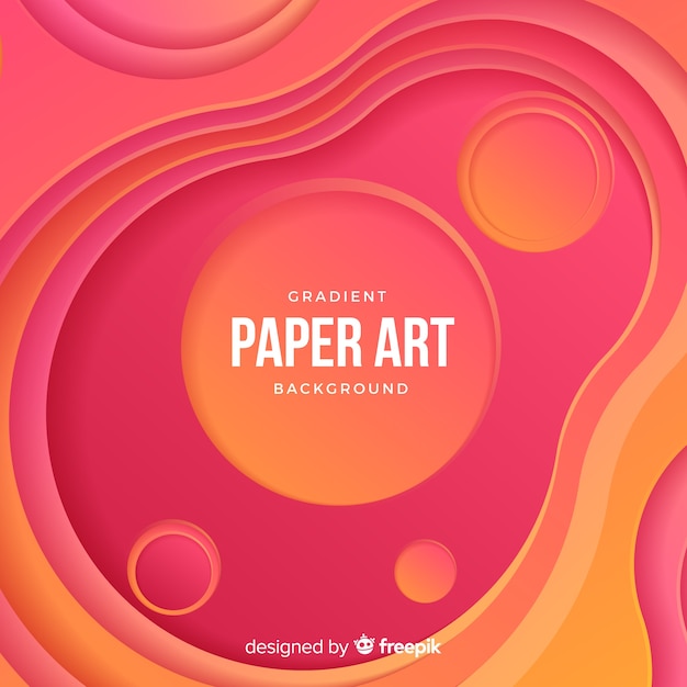 Gradient paper art background