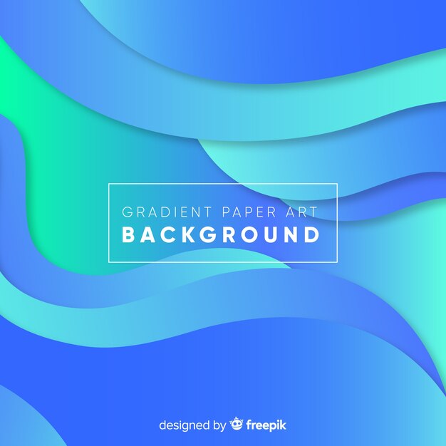 Gradient paper art background